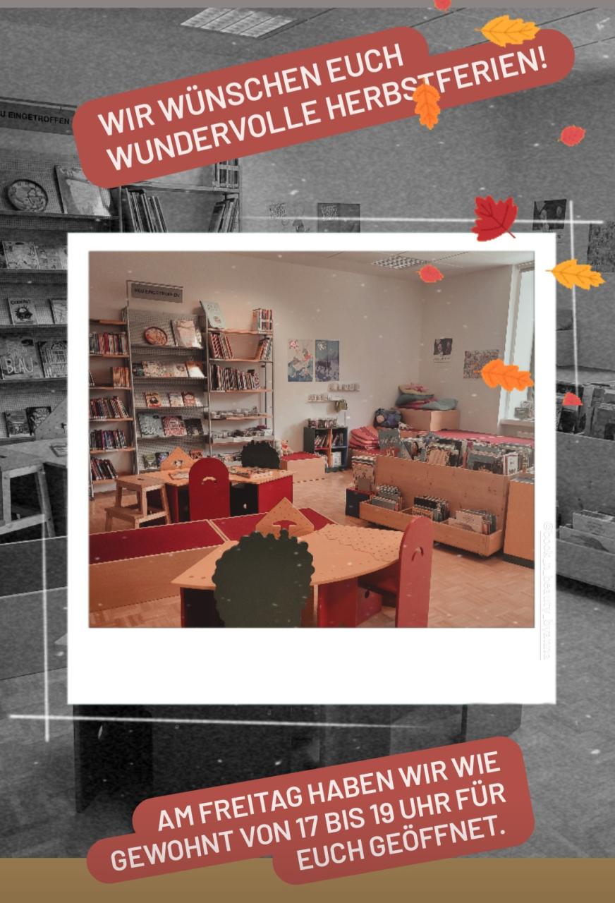 Wir haben am Freitag, 31.10. wie gewohnt von 17 bis 19 Uhr für euch geöffnet!